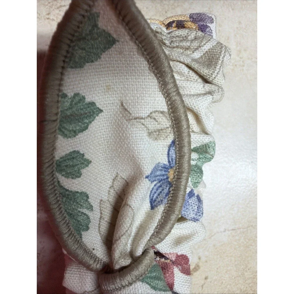 Longaberger Botanical Stone Leaf Fabric Bow Medium Garter